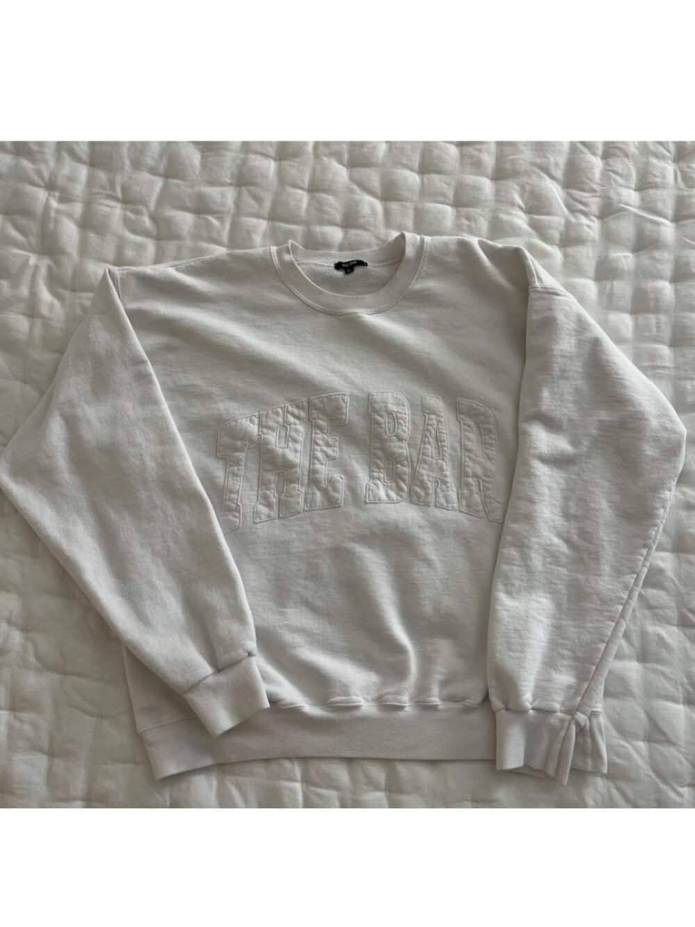The Bar White Varsity Crewneck